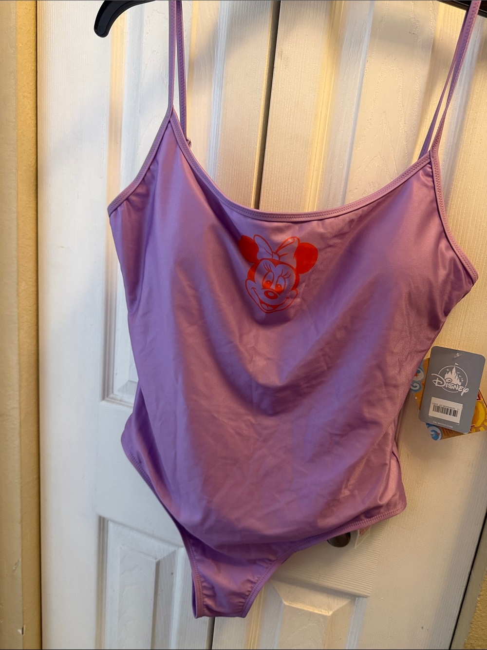 Disney Lavender Minnie Mouse One-Piece Swimwear with orange Graphic